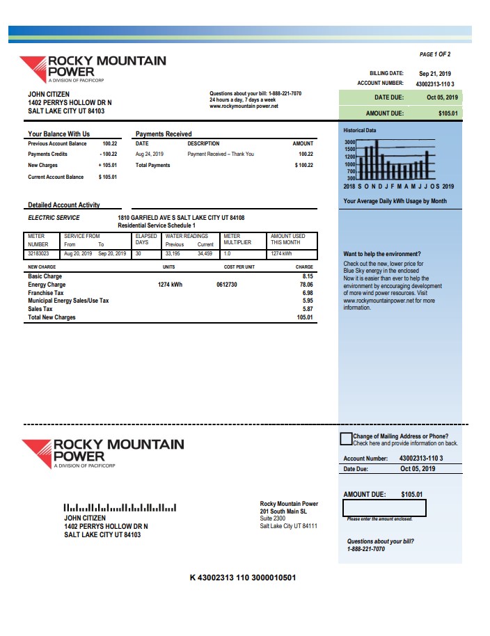  Minol USA business utility bill 